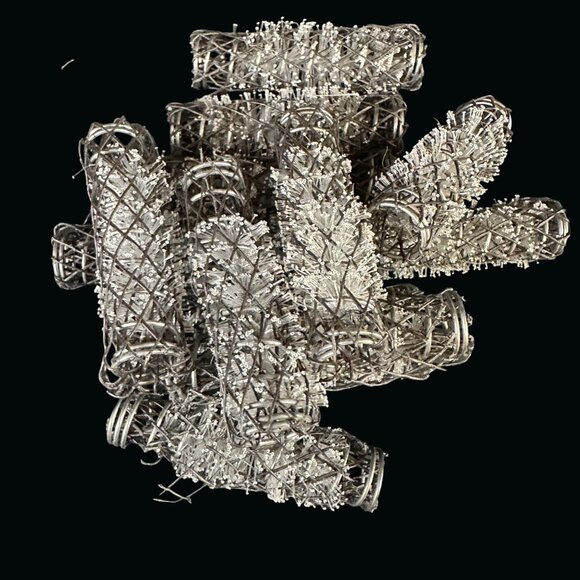 Vintage Lot 60 Wire Brush Mesh Bristle Hair Rollers Curler Metal Clips Perm Rods - Picture 3 of 12